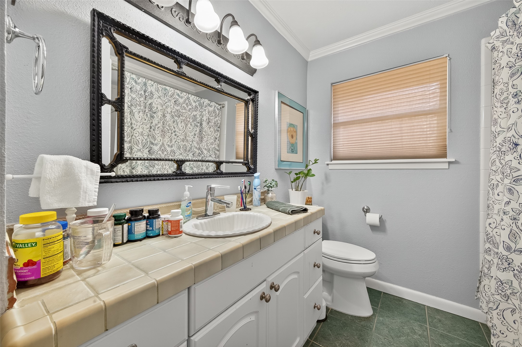 5326 Redstart Street Houston, TX 77096 - Photo 26 of 41 a bathroom with a toilet sink and mirror