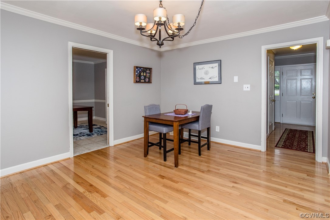 4021 Hidden Valley Road Chester, VA 23831 - Photo 19 of 48 a view of a dining room with furniture and wooden floor