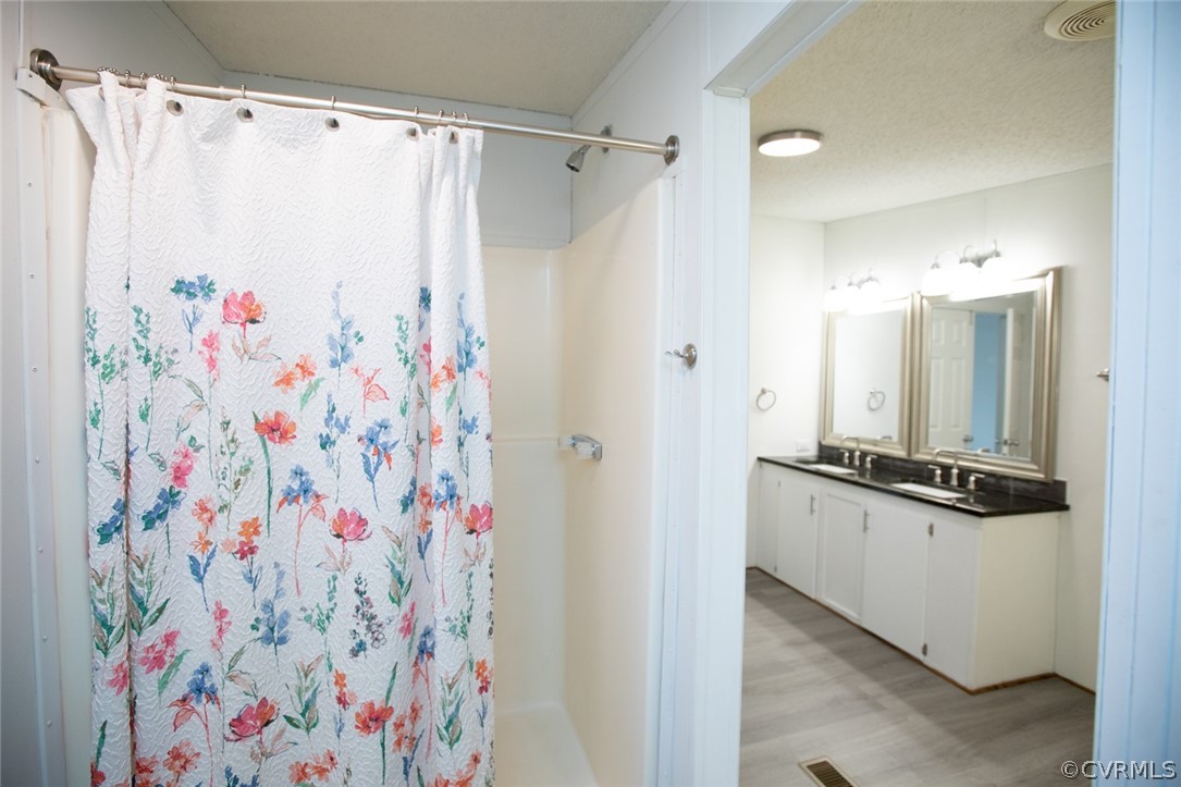 167 Browntown Road Prospect, VA 23960 - Photo 20 of 40 a bathroom with a granite countertop sink and a mirror