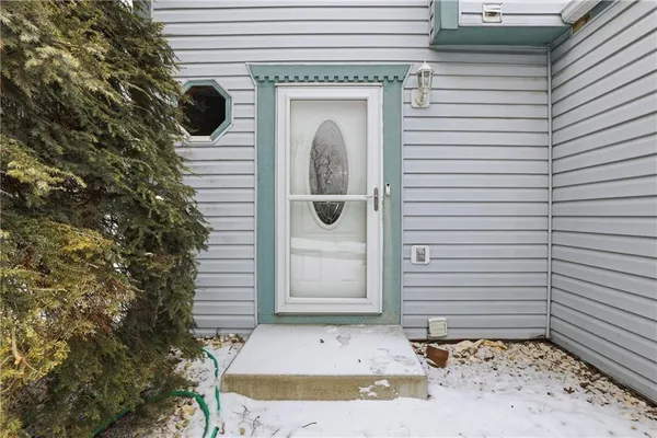 a view of a door of the house