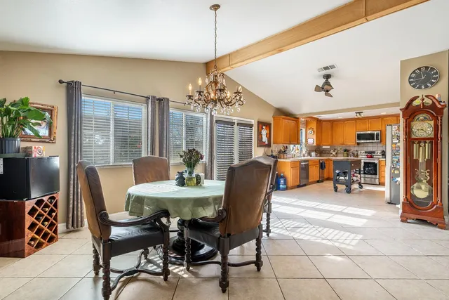a view of a livingroom and dining room