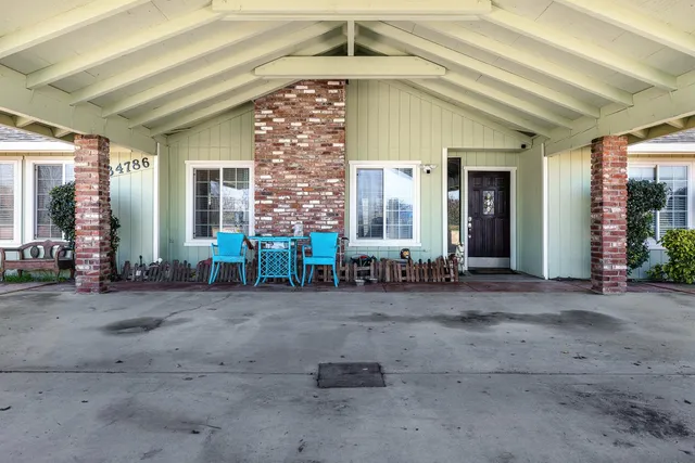 a front view of a house
