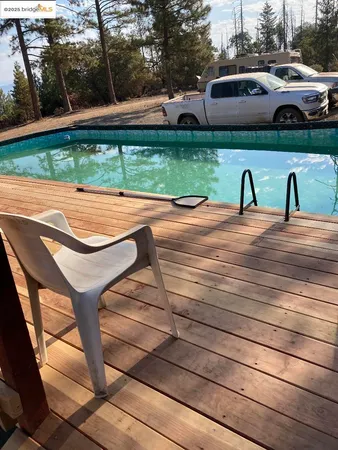 a view of outdoor space with seating