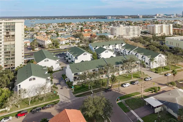 an aerial view of multiple house