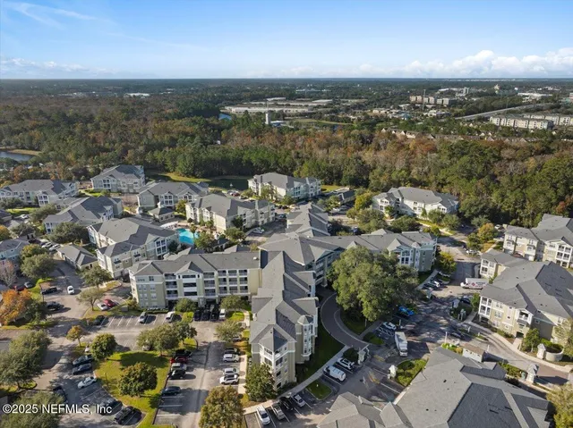 an aerial view of multiple house