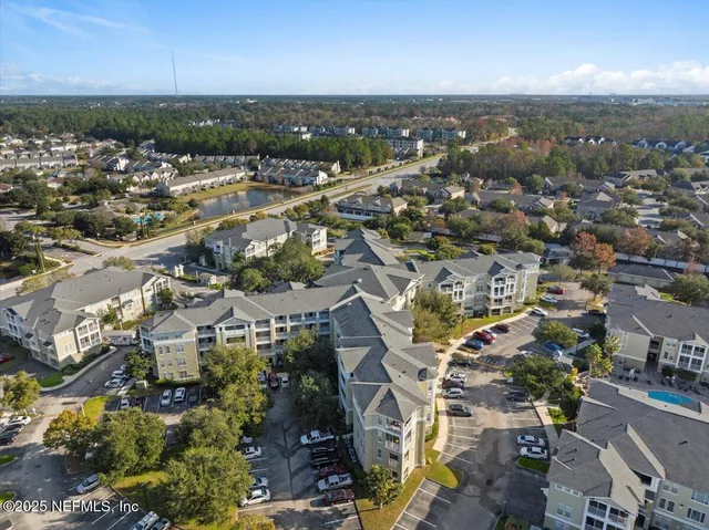 an aerial view of a city