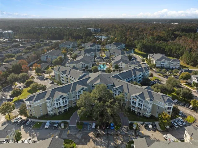 an aerial view of multiple house