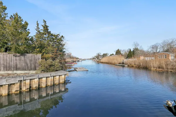 a view of a lake with outdoor space