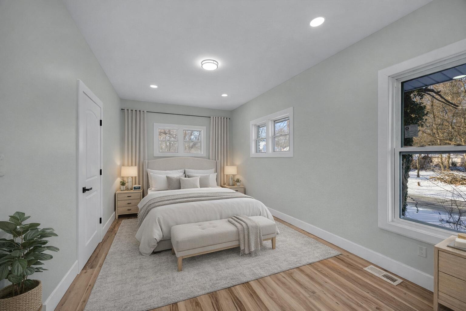 4200 Monroe Street Gary, IN 46408 - Photo 12 of 25 a spacious bedroom with a bed and a window