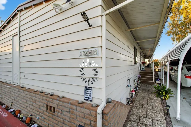 a house with a potted plant