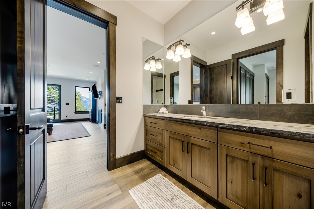 567 Alden Lane Incline Village, NV 89451 - Photo 20 of 35 a spacious bathroom with a double vanity sink and a mirror