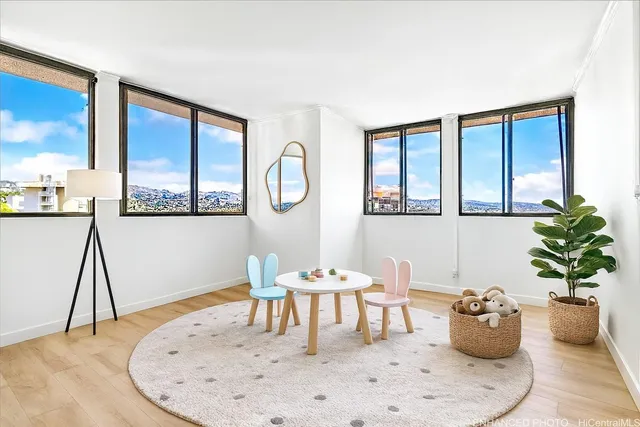 an empty room with a window