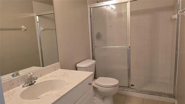 a view of a park with swings