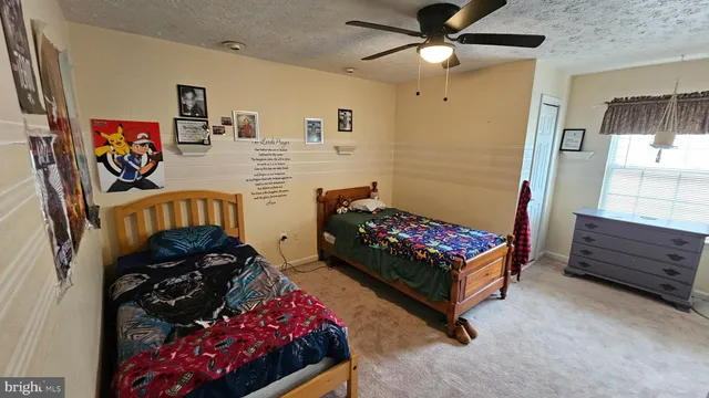 a room with furniture and a mirror