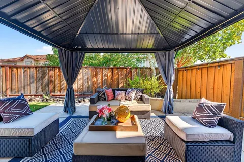 a outdoor space with furniture