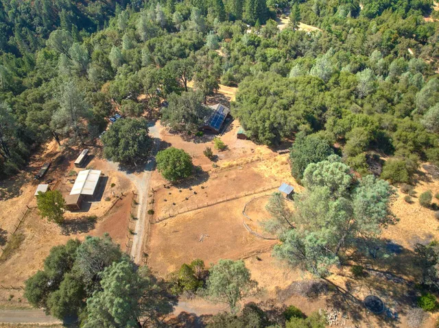 a view of road and trees around