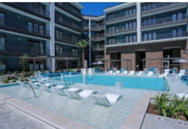 a view of a building with a outdoor space