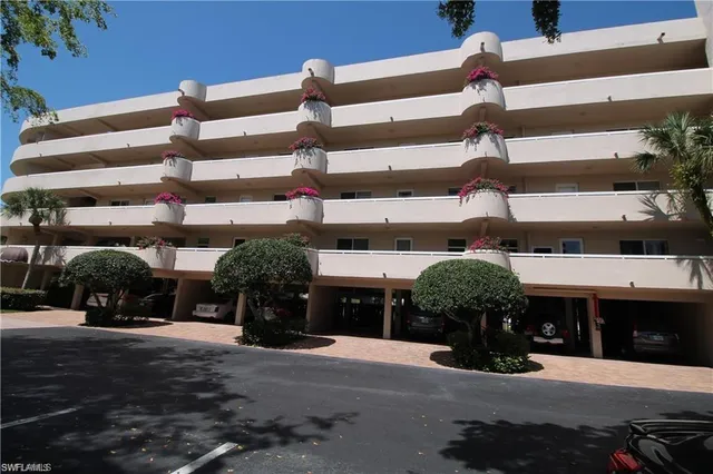 a front view of a building with street