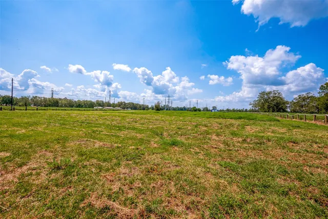 a view of a green yard