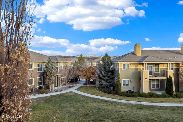 a view of a house with a large window