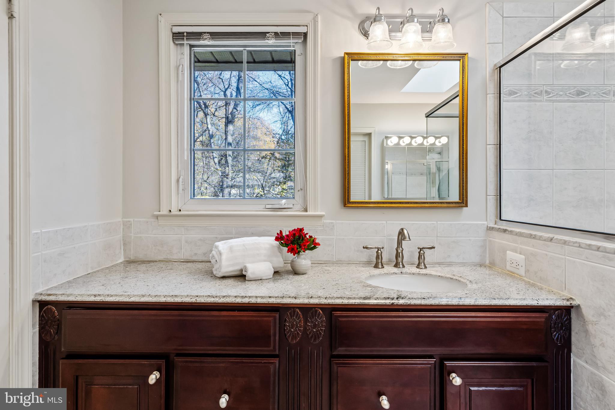 2716 Glencroft Road Vienna, VA 22181 - Photo 33 of 66 a bathroom with a sink and a mirror