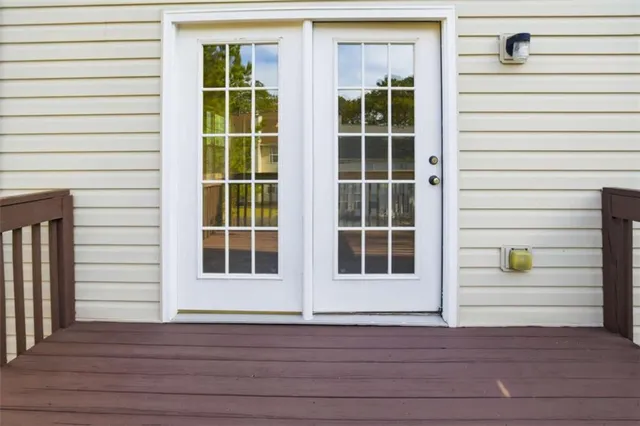 a view of front door of house