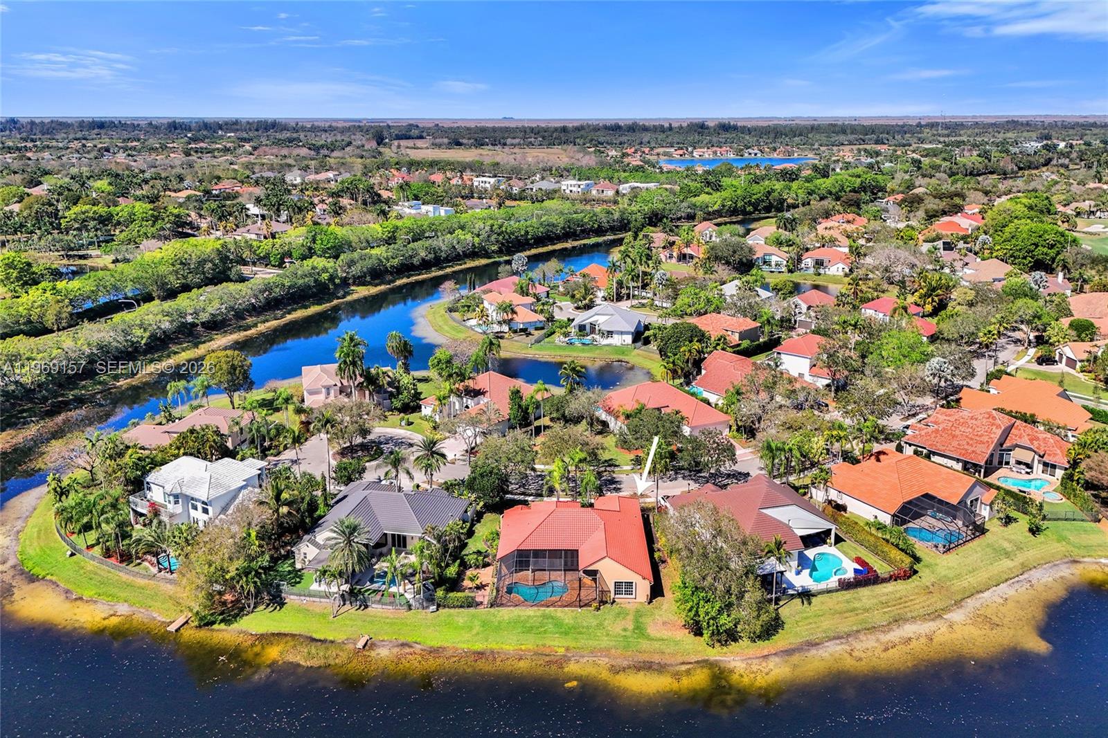 3280 Huntington Weston, FL 33332 - Photo 46 of 64 Home is nestled in on the last cul-de-sac of the street with a quiet lake surrounding the area
