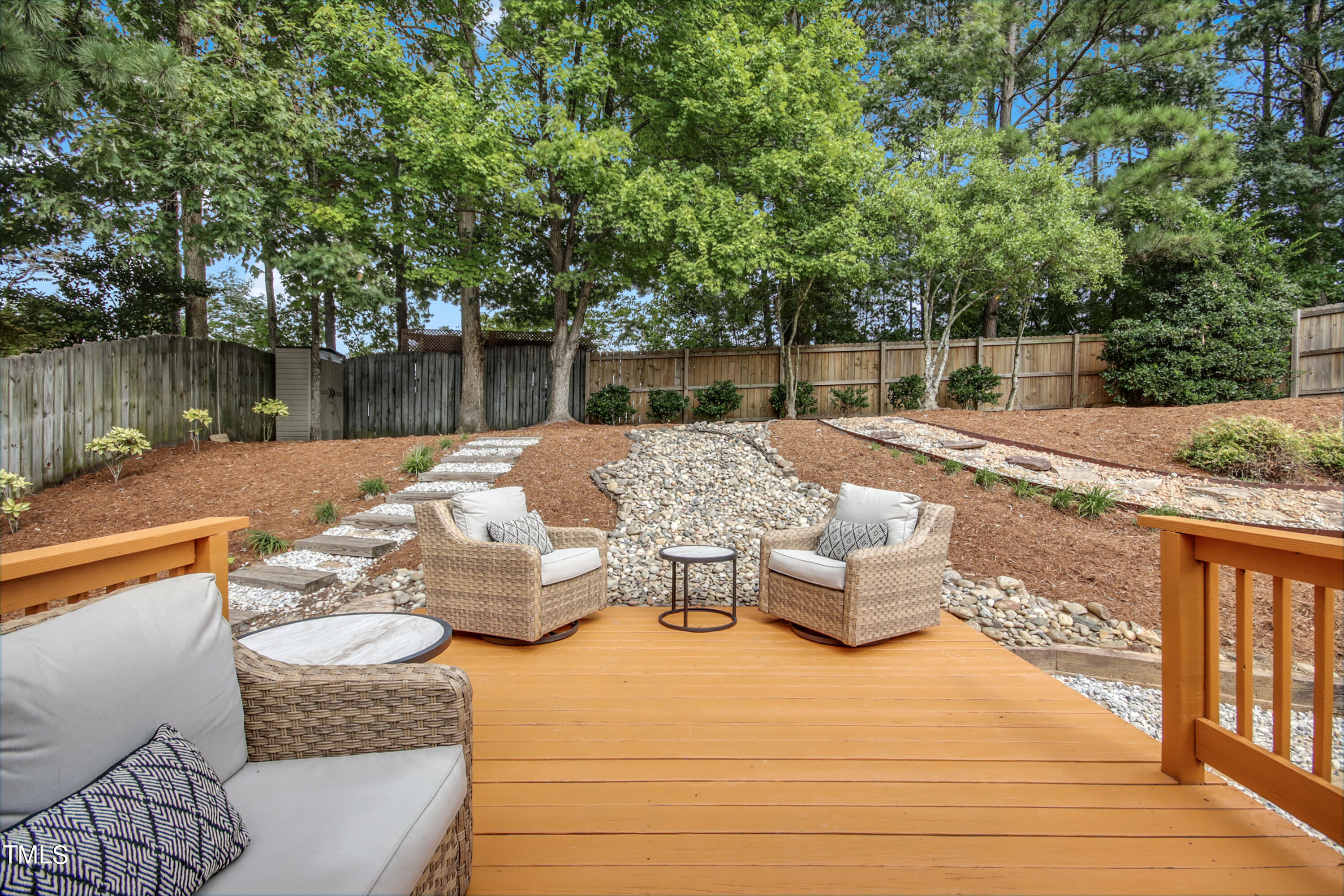 1200 Lexington Farm Road Apex, NC 27502 - Photo 18 of 21 back deck and yard lexington
