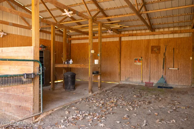 a view of a chair with door