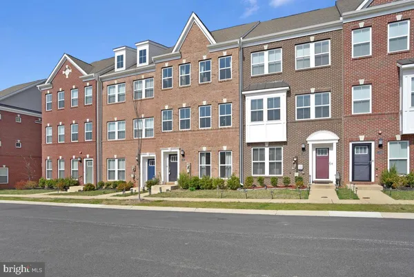 a front view of multiple houses