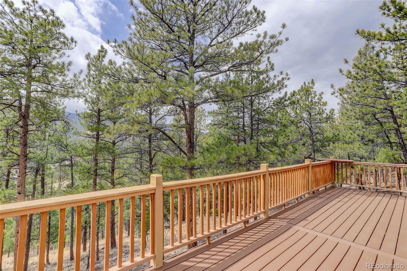 Undisclosed Address Bailey, CO 80421 - Photo 20 of 21 a view of balcony with wooden floor and trees