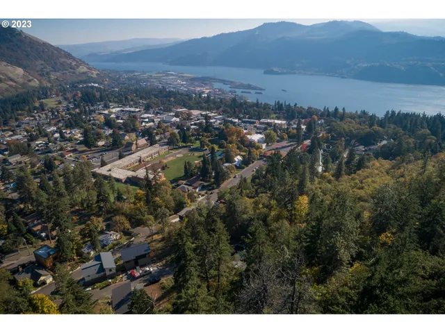 a view of city and mountain