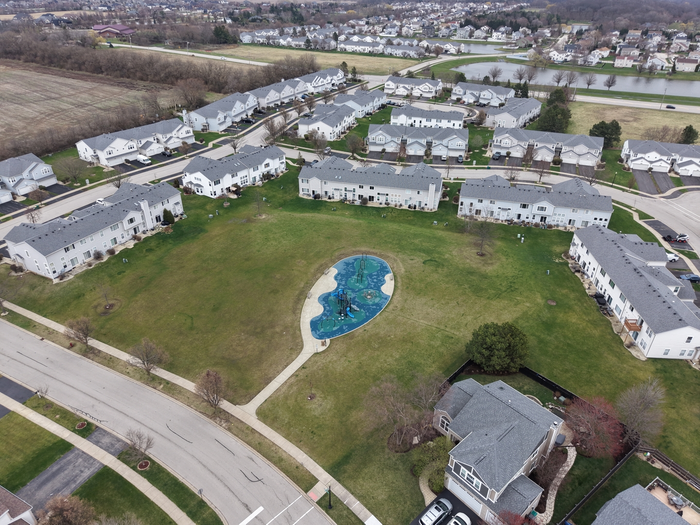 16501 Nottingham Court Lockport, IL 60441 - Photo 44 of 44 an aerial view of a house with a lake view