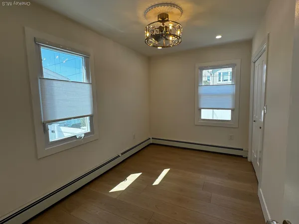 a view of a livingroom with a window