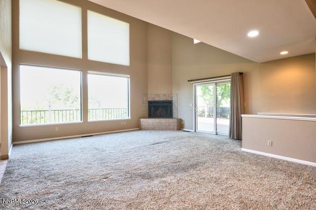 2640 Rockview Drive Reno, NV 89519 - Photo 39 of 56 an empty room with windows and fireplace