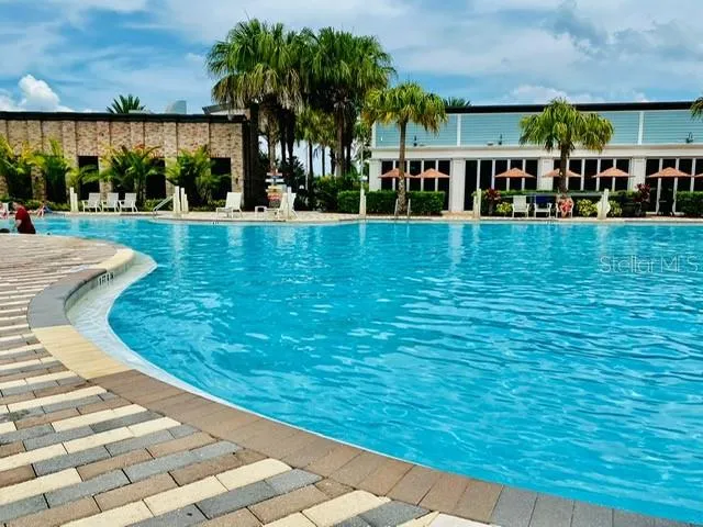 a view of outdoor space yard and swimming pool