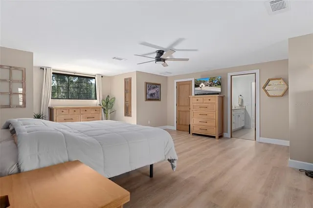 a workspace with furniture and a window