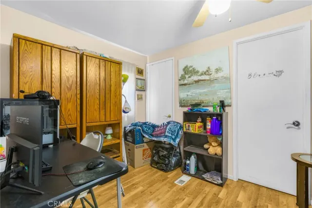 a room with musical instruments