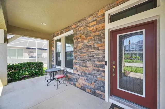 a house view with a outdoor space