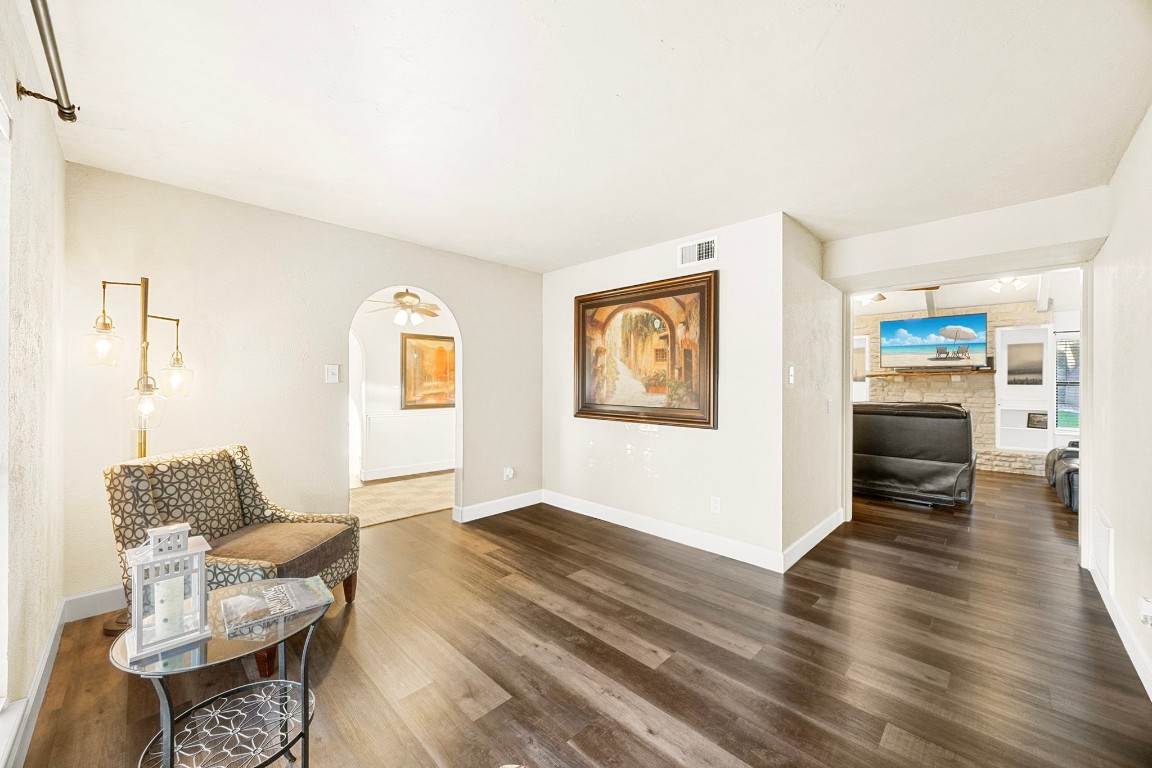 4203 Azul Court Georgetown, TX 78628 - Photo 18 of 38 a living room with furniture and a wooden floor