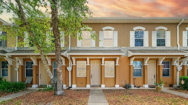 front view of a brick house