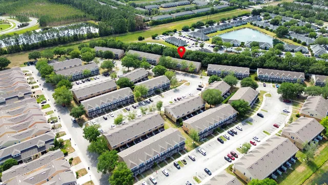 a city view with tall buildings