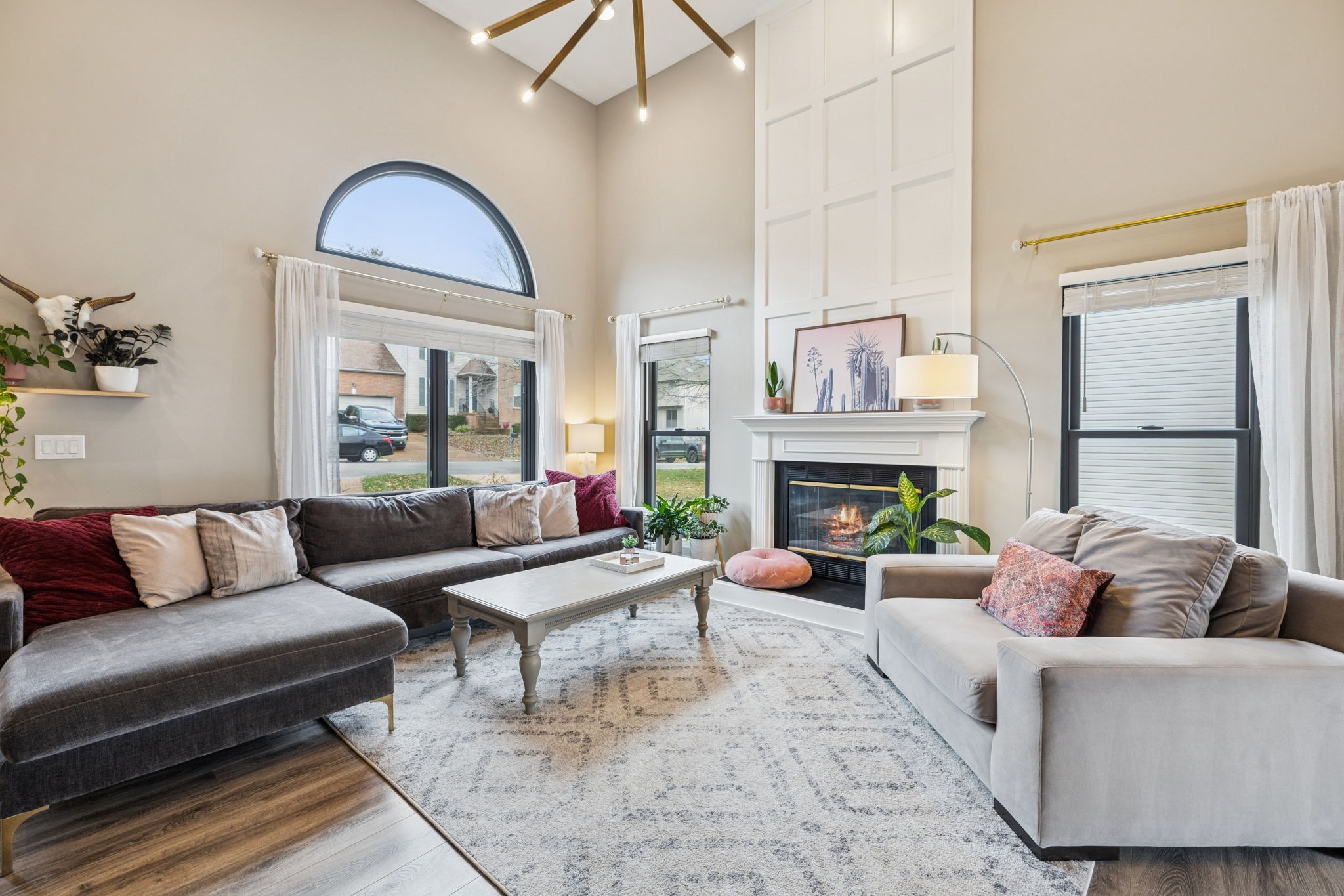 225 Burgandy Hill Road Nashville, TN 37211 - Photo 4 of 32 a living room with furniture and a fireplace