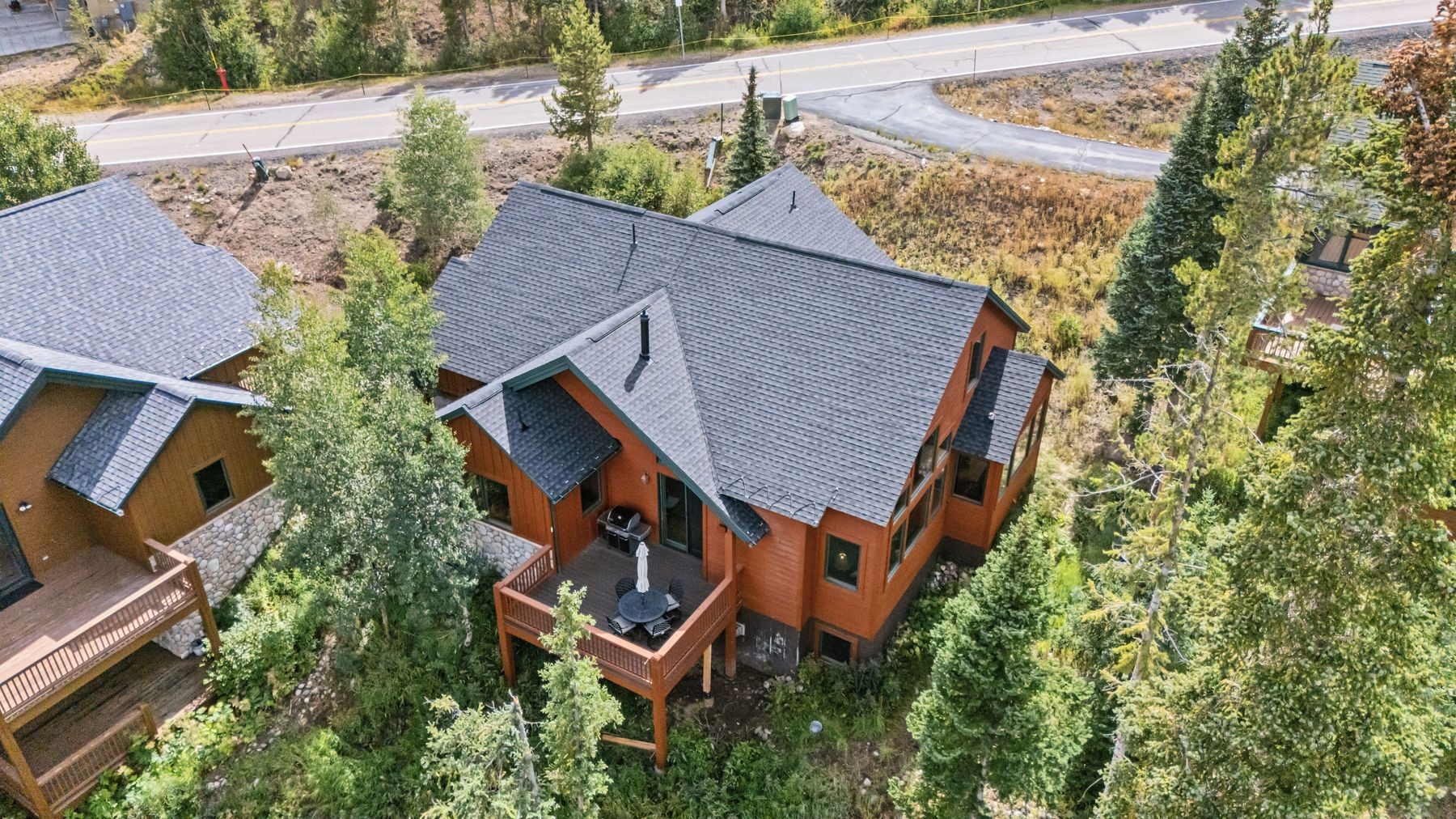 91791 Ryan Gulch Road Silverthorne, CO 80498 - Photo 4 of 48 Aerial view of back side of home looking over open space