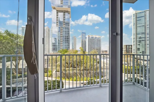 a view of city from balcony