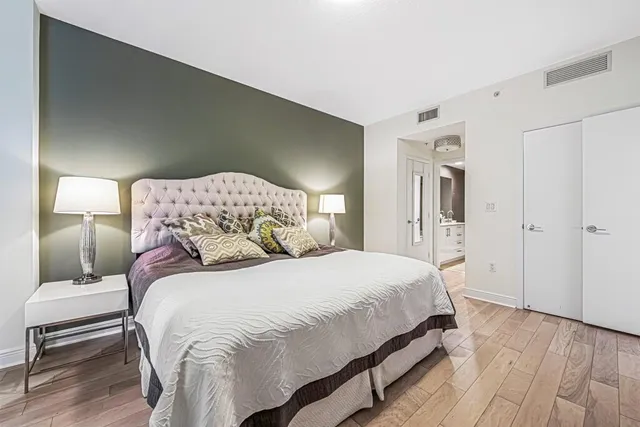 a garden view with a seating space