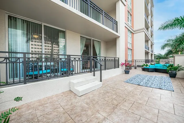 a view of a building with entryway