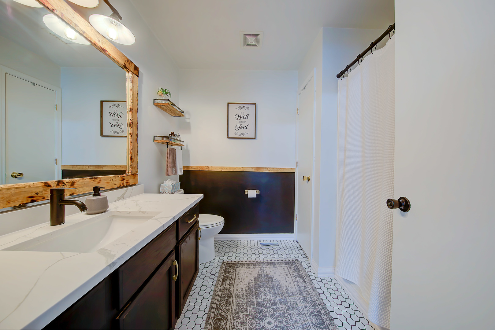 1419 Trailside Drive Beecher, IL 60401 - Photo 22 of 28 a bathroom with a double vanity sink and mirror