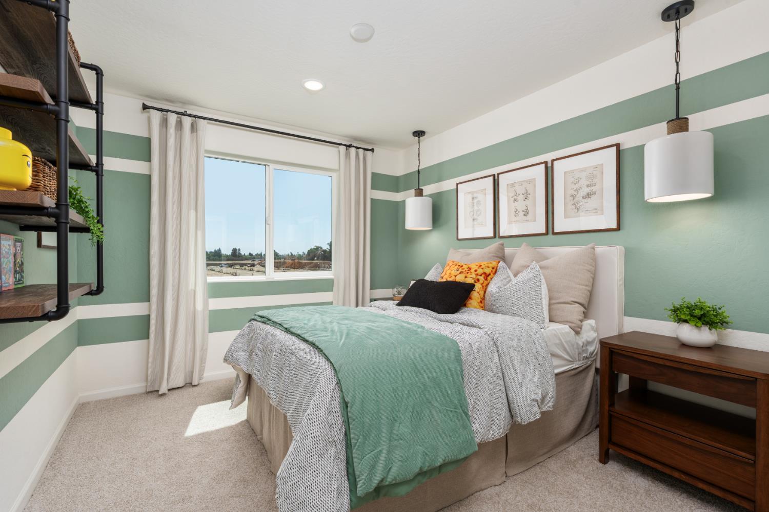 1537 Redbrick Lane Clovis, CA 93619 - Photo 19 of 34 a bedroom with a bed and a night stand