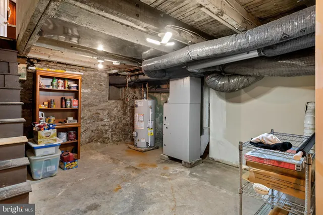 a view of storage and utility room